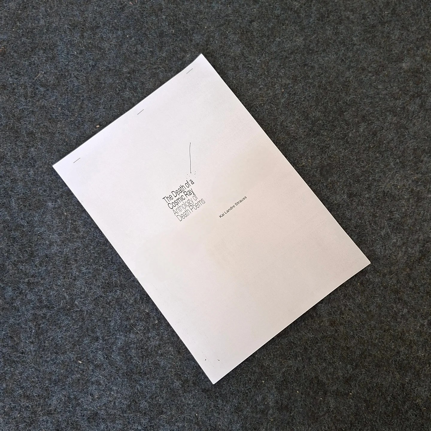 The Death of a Cosmic Ray — Anthology of Death Poems, Galerie Podchod, 2025. Dan Aparicio: Text curation (image 1)