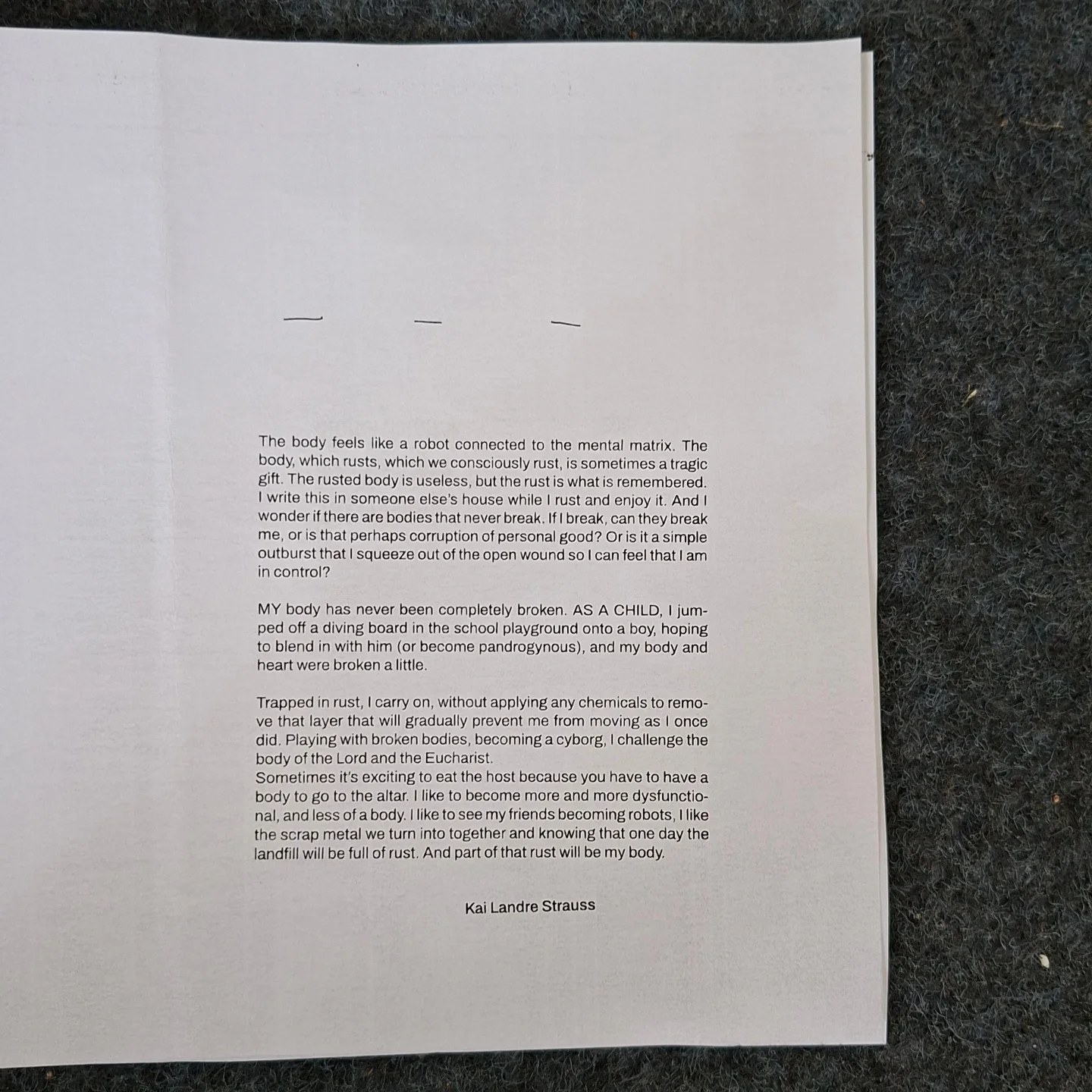 The Death of a Cosmic Ray — Anthology of Death Poems, Galerie Podchod, 2025. Dan Aparicio: Text curation (image 3)