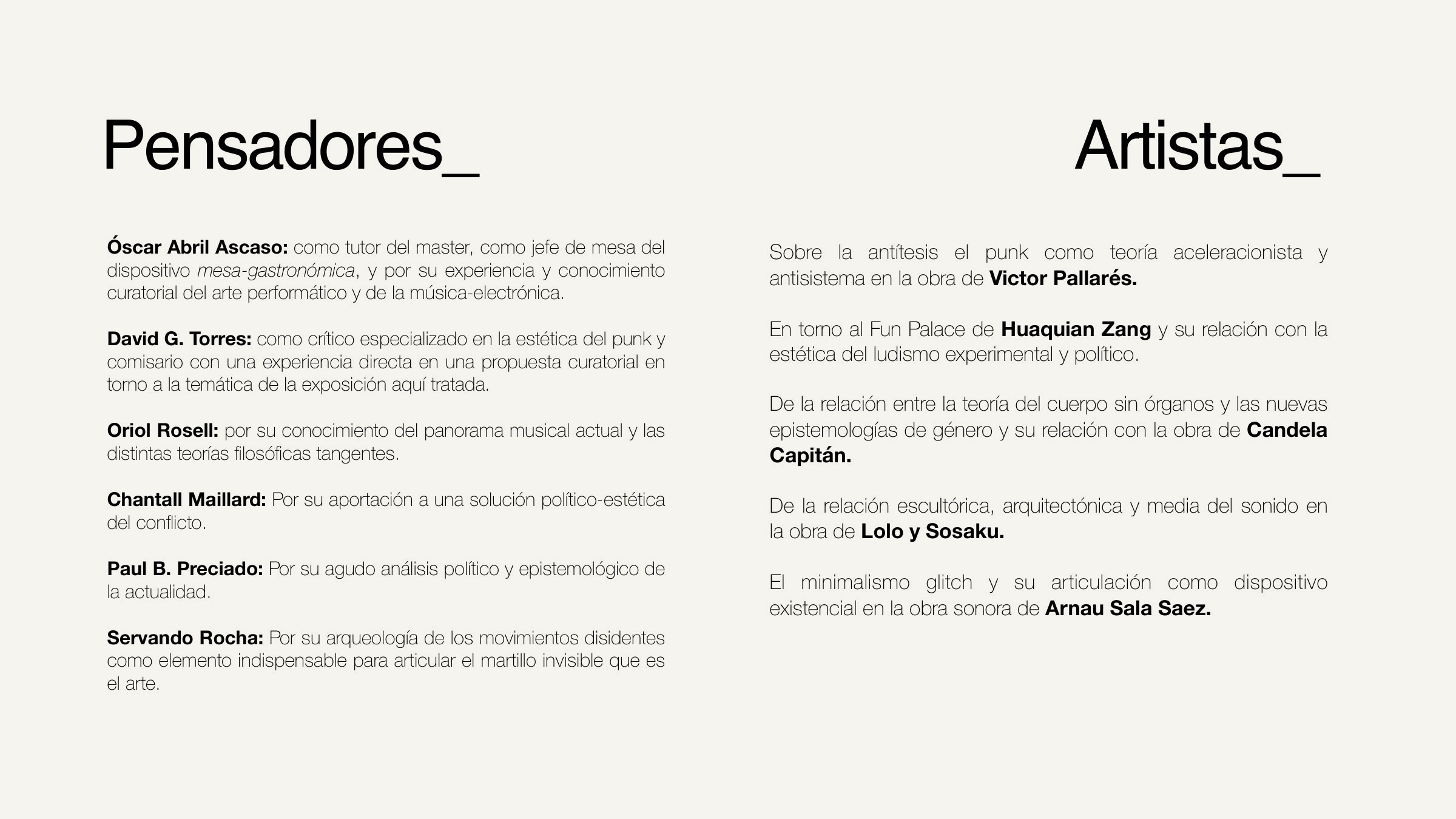 Un martillo y mala hierba — Punk, techno y nuevos naturalismos relacionales, ESDi · Universitat Ramon Llull, 2023. Dan Aparicio: Curator · Essay and curatorial proposal (MA thesis) (image 5)